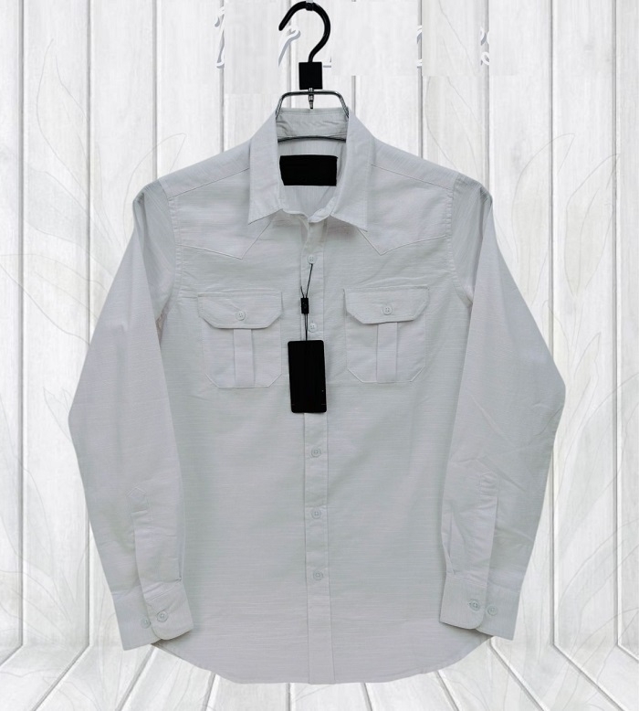 পণ্যের বিবরণ Premium Lap Seam Double Pocket Shirt -Fabrics -