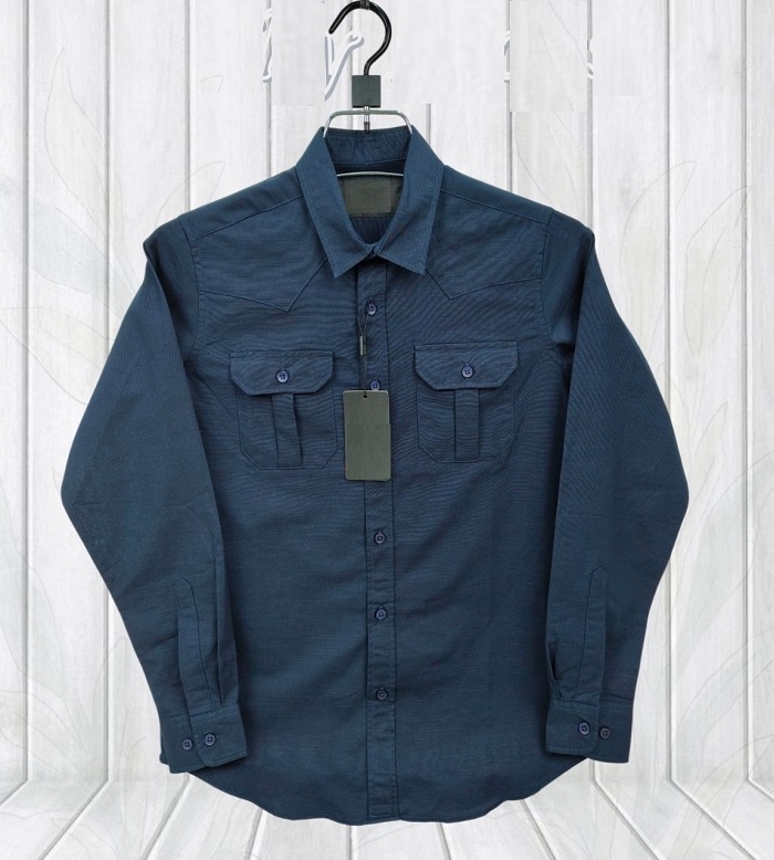 পণ্যের বিবরণ Premium Lap Seam Double Pocket Shirt -Fabrics -