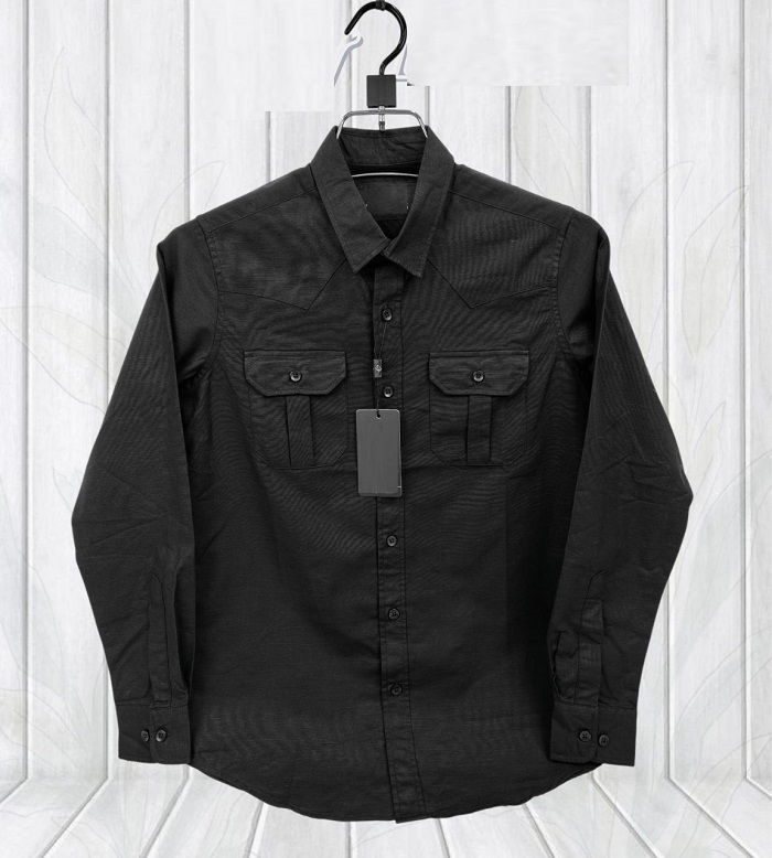 পণ্যের বিবরণ Premium Lap Seam Double Pocket Shirt -Fabrics -