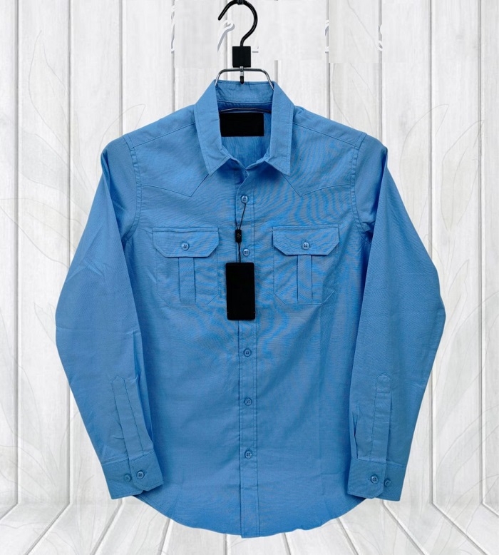 পণ্যের বিবরণ Premium Lap Seam Double Pocket Shirt -Fabrics -