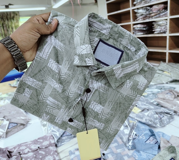 পণ্যের বিবরণ Pure Cotton full Sleeve Print Shirt for Men's
