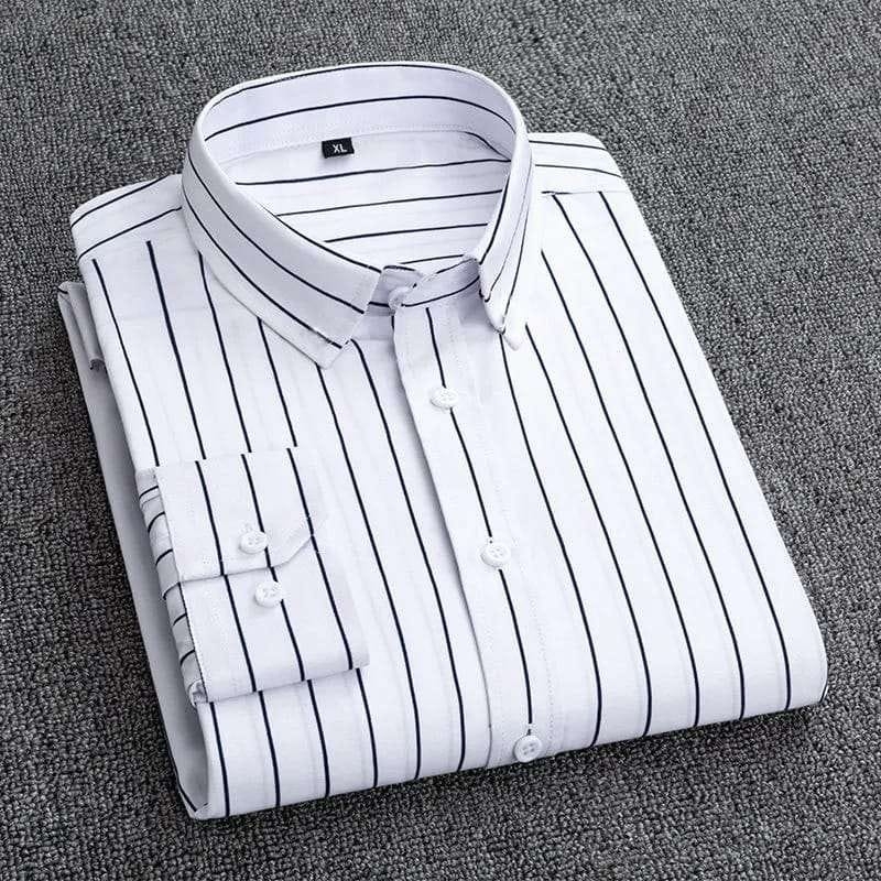 পণ্যের বিবরণ Men's Long Sleeve Stripe Print Shirt -ফ্যাব্রিক: ১০০%