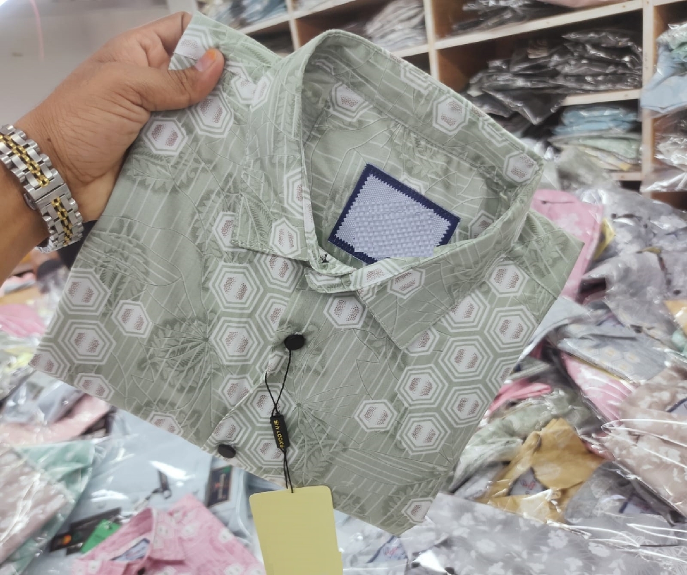 পণ্যের বিবরণ Pure Cotton full Sleeve Print Shirt Fabrics: Pure