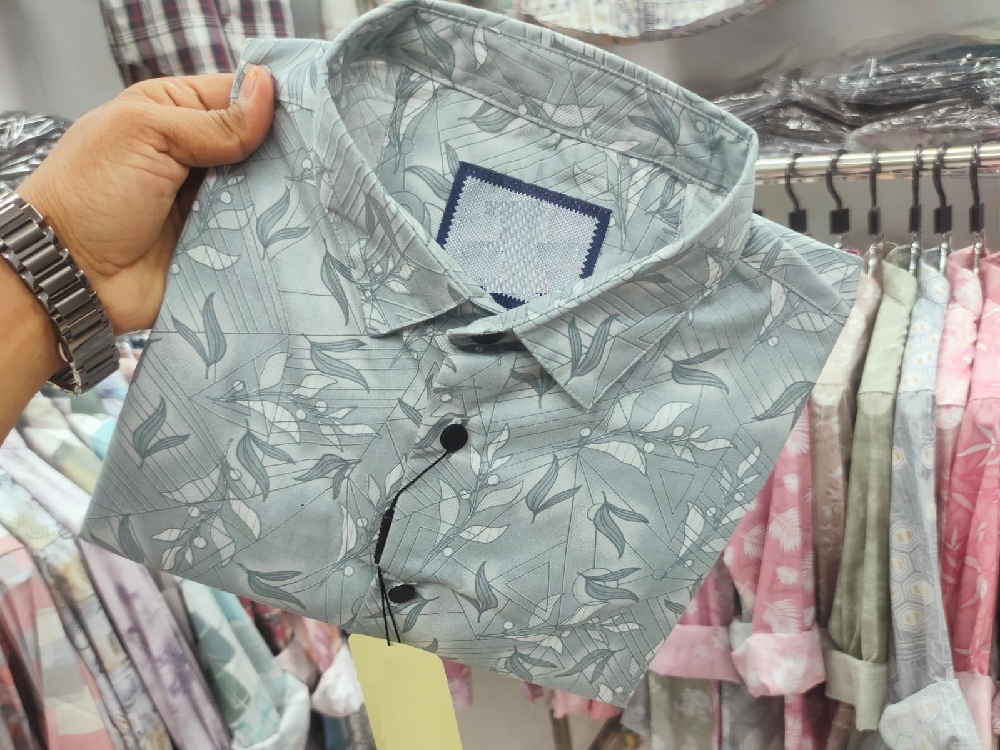 পণ্যের বিবরণ Pure Cotton full Sleeve Print Shirt Fabrics: Pure