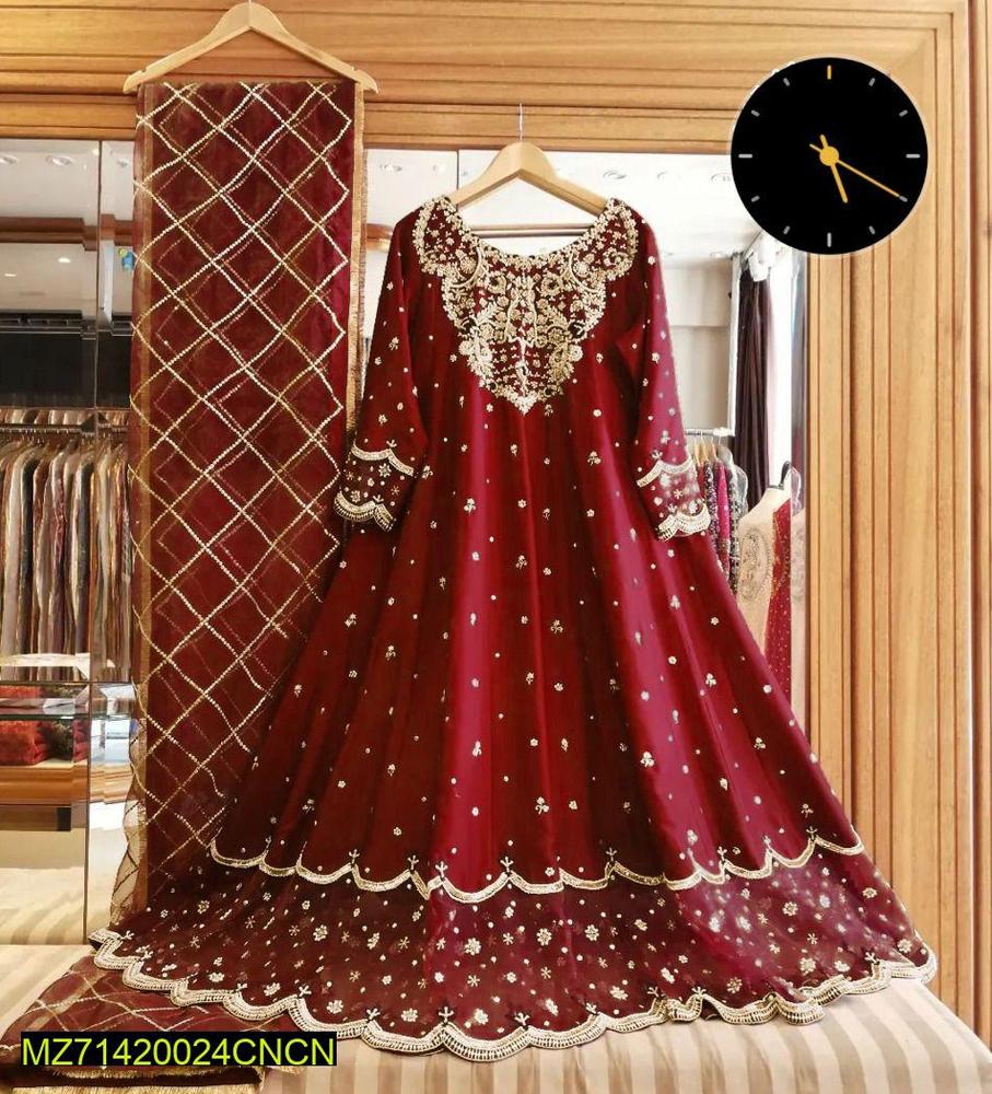 • Gender: Women's • Fabric: Shamoz Silk • Pattern: Embroidered