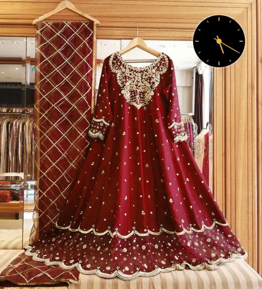 • Gender: Women's • Fabric: Shamoz Silk • Pattern: Embroidered