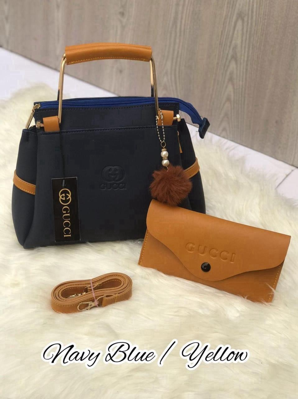 Stylish Girl's Rexine Hand Bag Set-2 pcs in vibrant colours