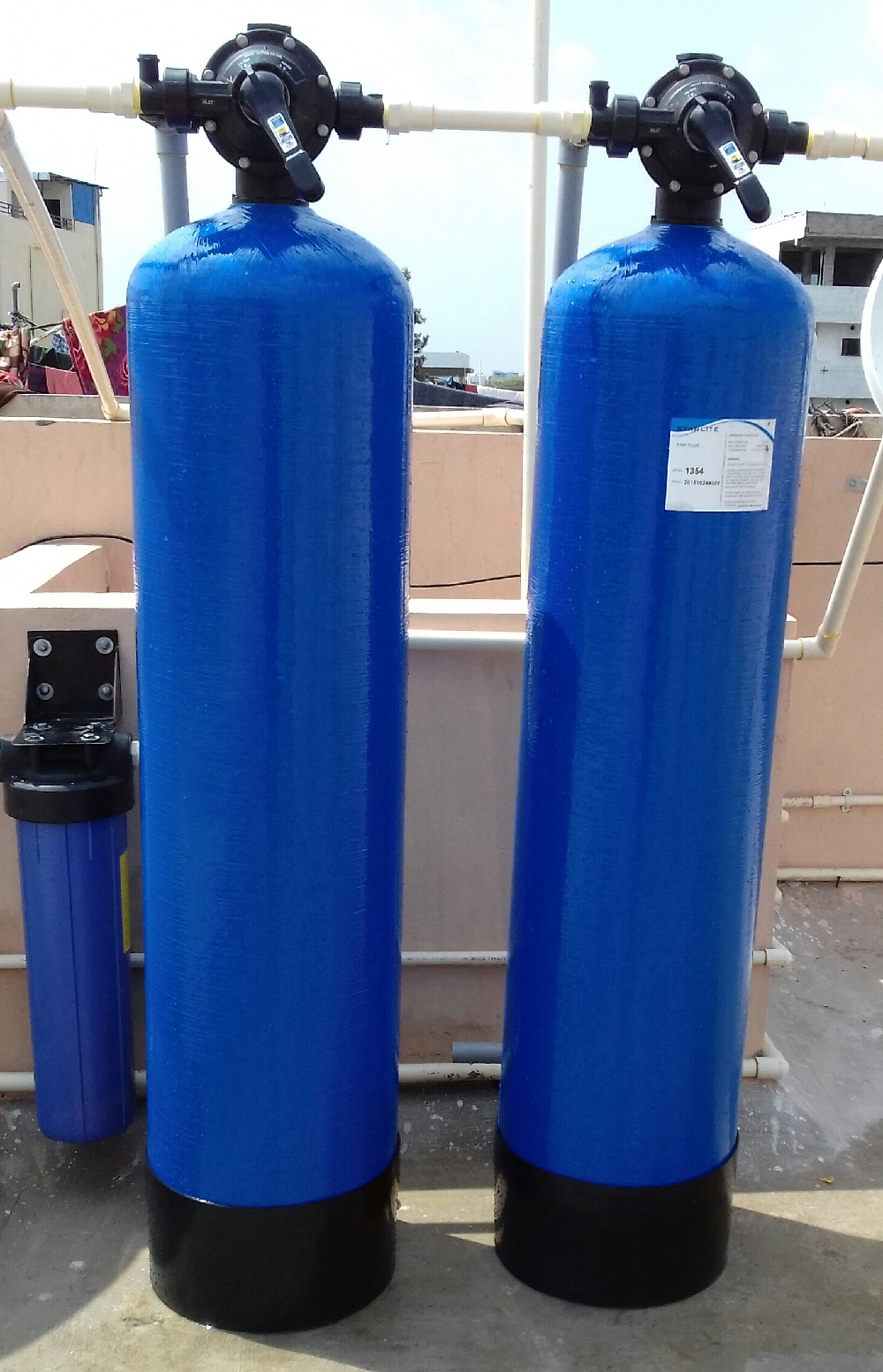 Water Softener Filter for borewell water with complete fitting