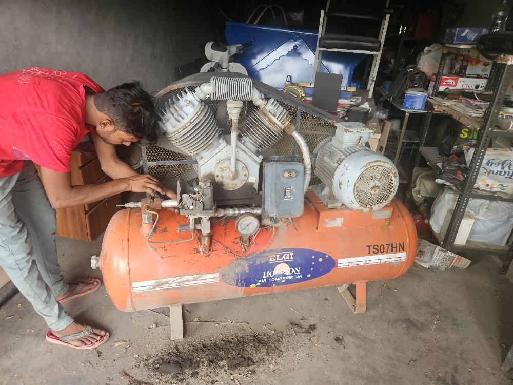 Air compressor Elgi. Make 3 phase.