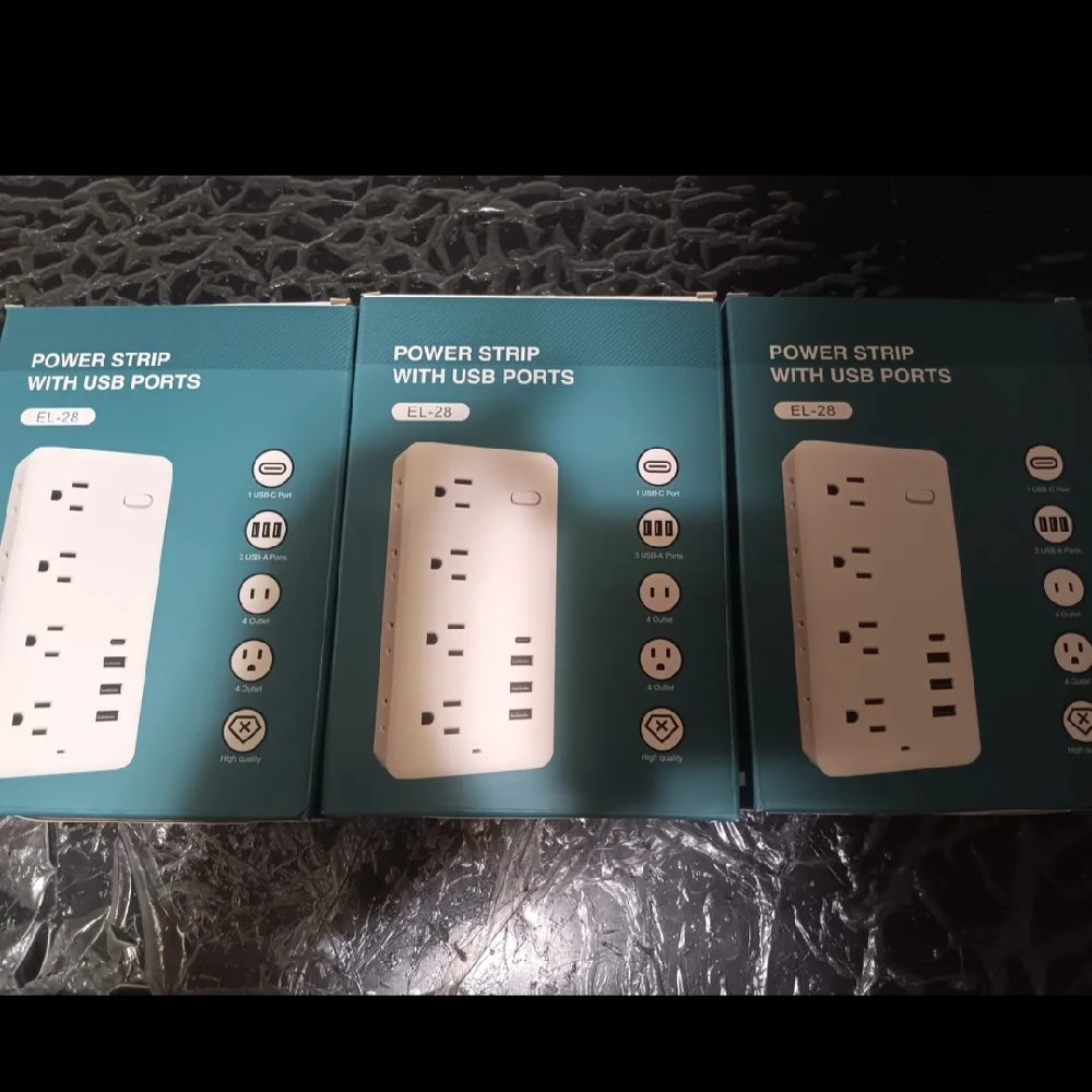 POWER WALL STRIP W/USB PORTS (EACH)