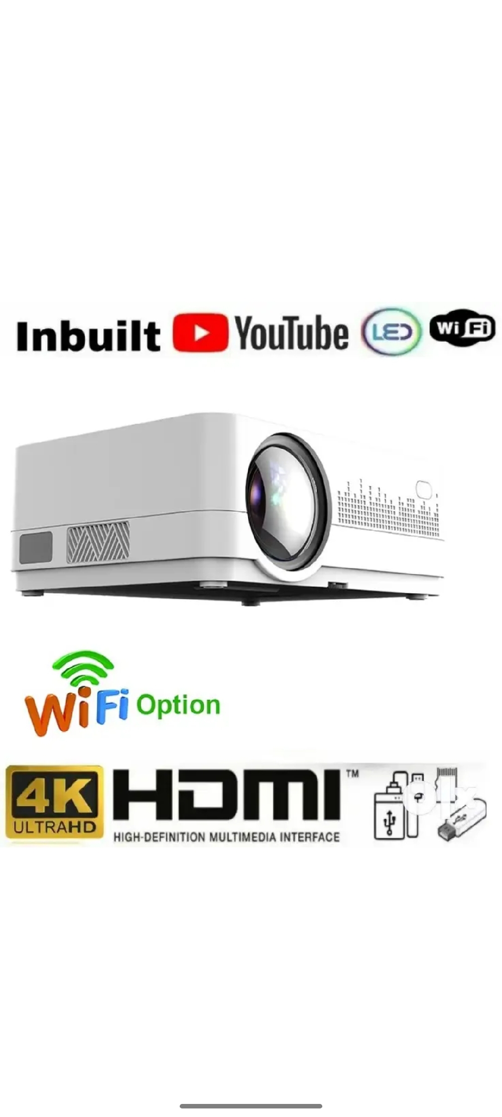 4K HDMI YOUTUBE WI-FI PROJECTOR