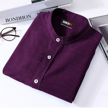 পণ্যের বিবরণ Men's Solid Colour Cotton Full sleeve Shirt Size: