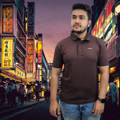 Men's Polo Shirt Fabric: China Imported Stretch Fabric Size: M,