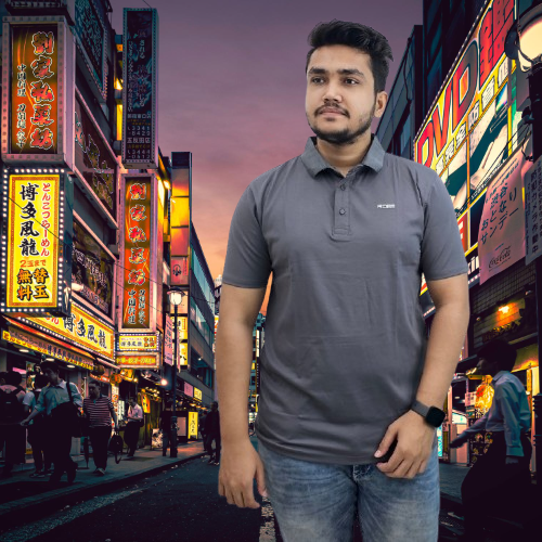 Men's Polo Shirt Fabric: China Imported Stretch Fabric Size: M,