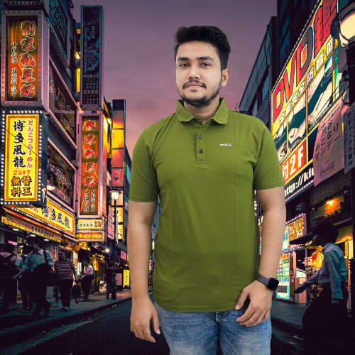Men's Polo Shirt Fabric: China Imported Stretch Fabric Size: M,
