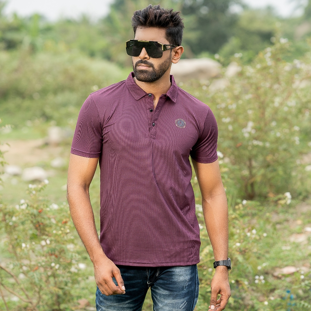 Men's Polo Shirt Fabric: China Imported Stretch Fabric Size: M,