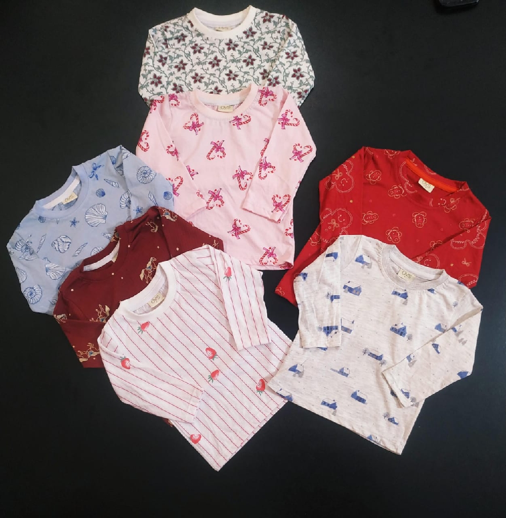 Exclusive kid's long sleeve Size:0-36month Colour:5/6(mix print) Fabric:Rib MOQ :24pcs