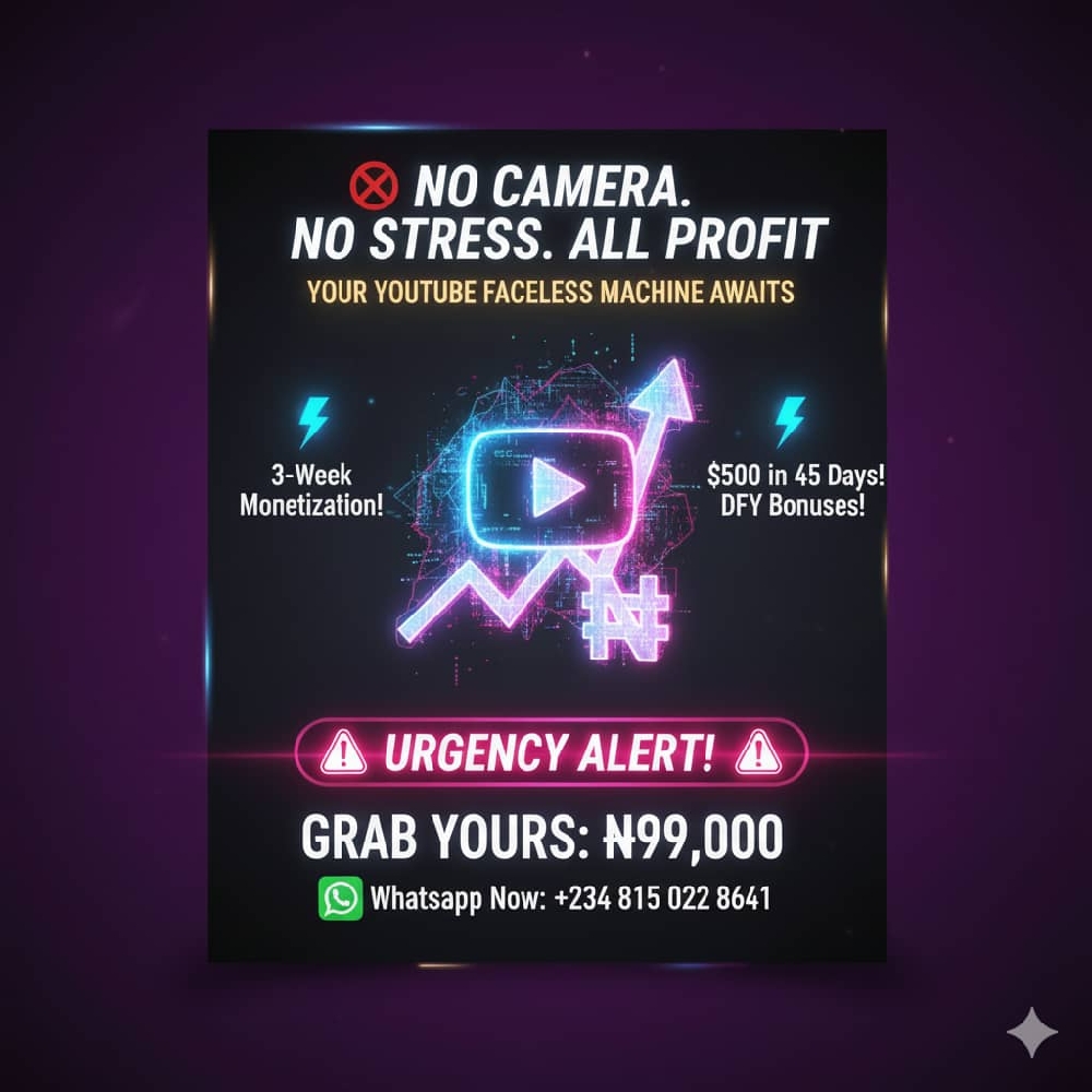 Launch a wildly profitable AI-powered YouTube channel! Complete blueprint: $99k