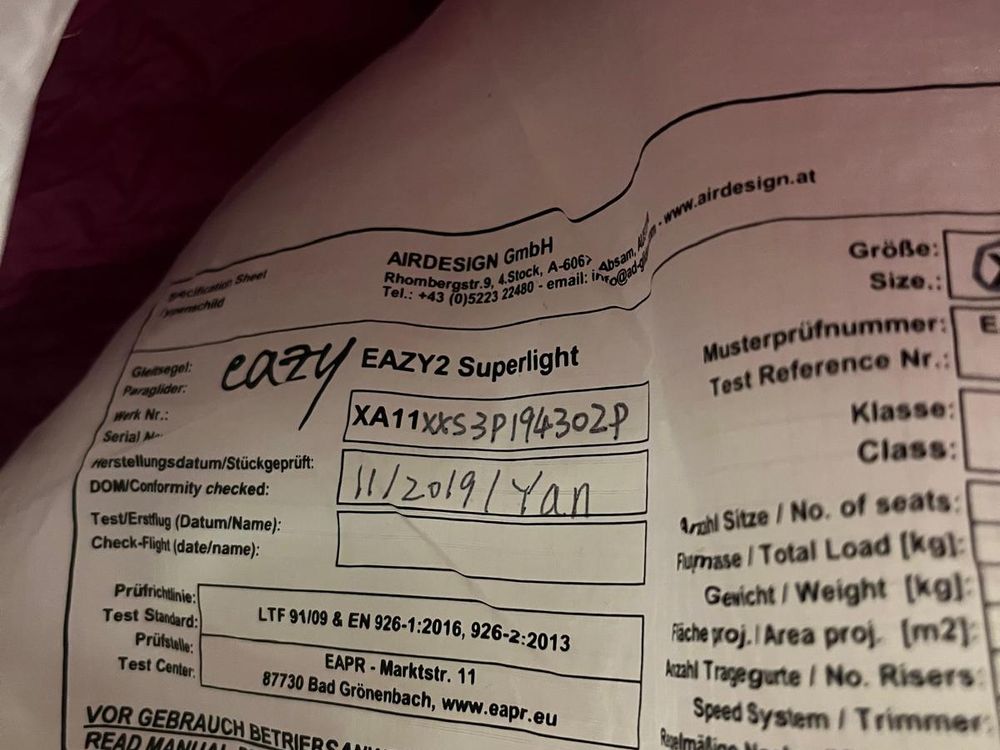 AirDesign Eazy 2 Superlight