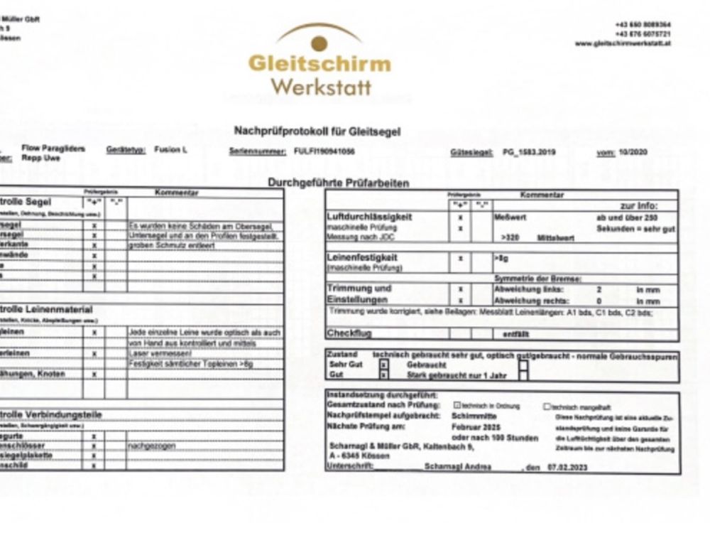 Flow Fusion L Gleitschirm 2020 gebraucht thumbnail