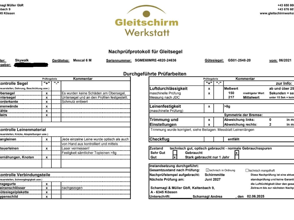 Skywalk Mescal 6 M Gleitschirm 2021 gebraucht thumbnail