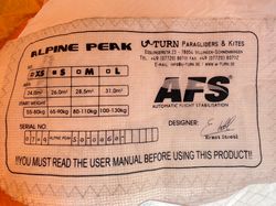 U-Turn AlpinePeak S Gleitschirm 2007 gebraucht thumbnail