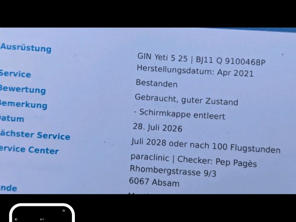 Independence Ultra Cross 125  Rettungsschirm 2022 gebraucht thumbnail
