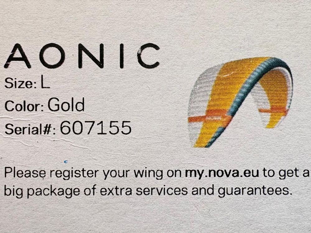 NOVA AONIC L Gleitschirm 2022 gebraucht thumbnail