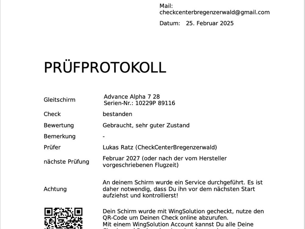 ADVANCE ALPHA 7 28 Gleitschirm 2021 gebraucht thumbnail