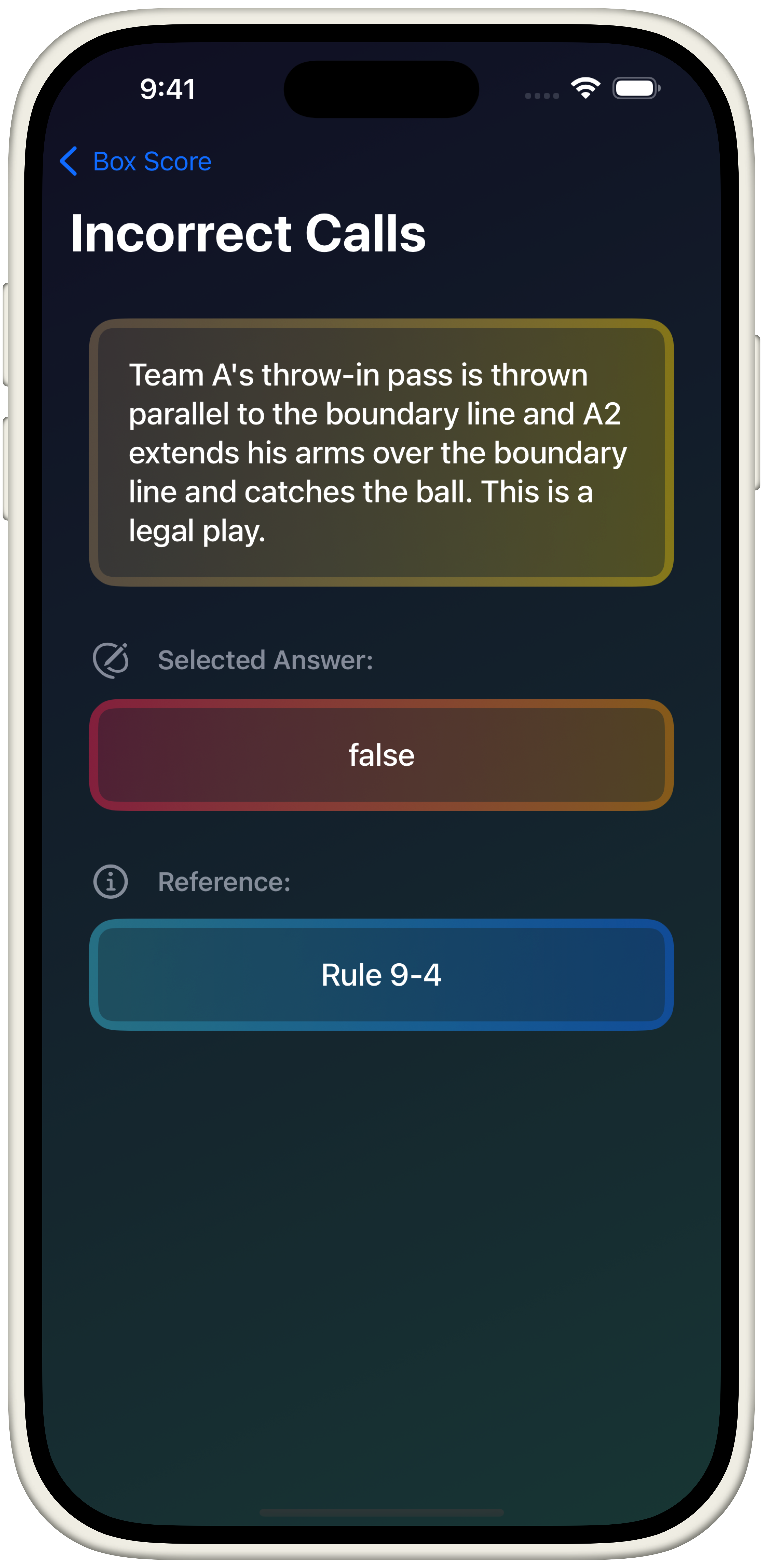 Incorrect Calls