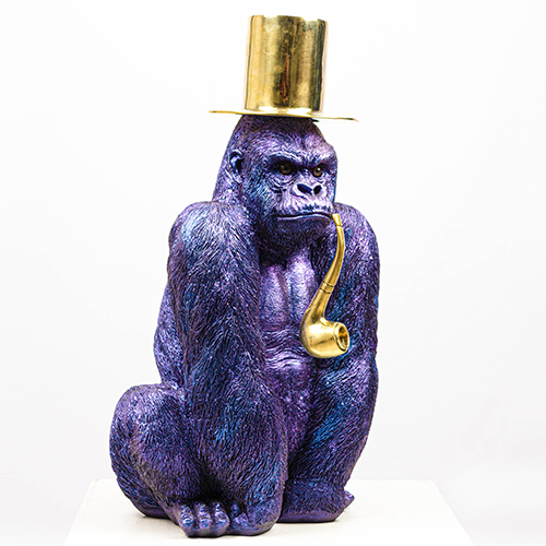 escultura-de-simio-tornasol-con-sombrero-y-pipa-dorados-esculturas-modernas-0