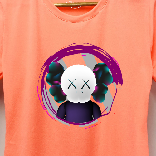 camiseta-kaws-music-camiseta-para-mujer-1