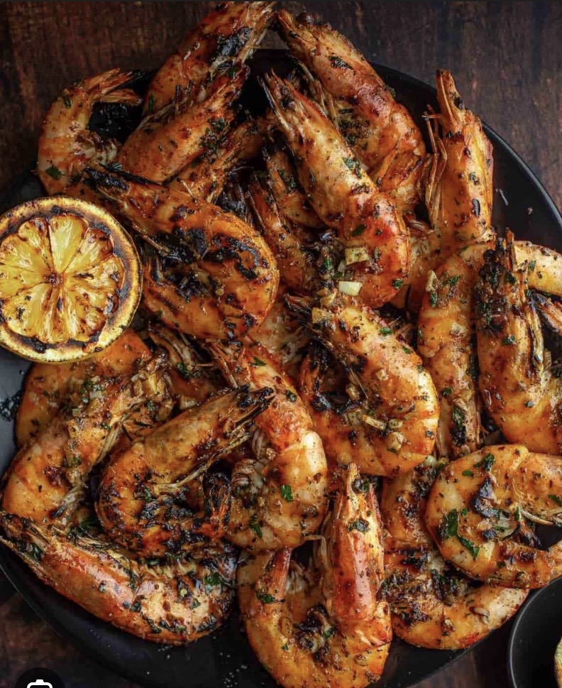 Sautéed Grilled Prawns