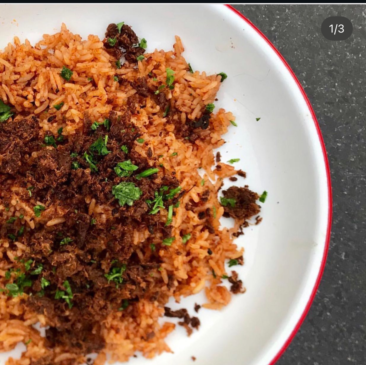 Jollof Rice With Beef Dambu Nama