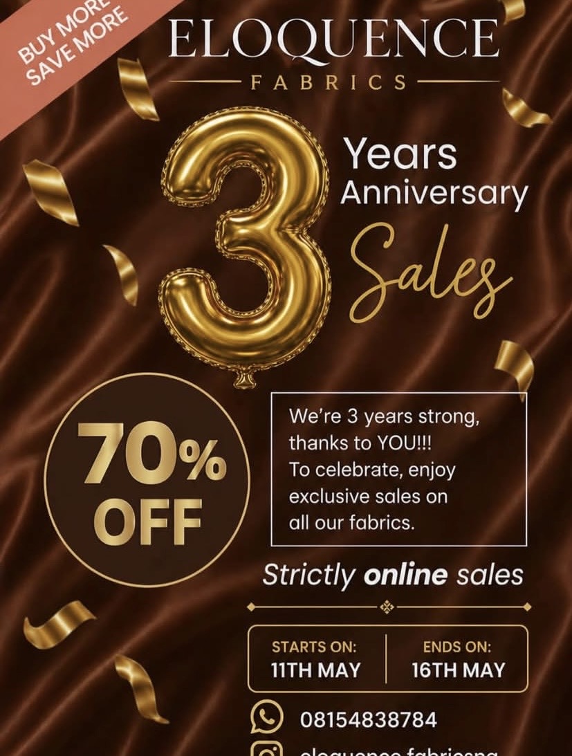 3 Years Anniversary Sales