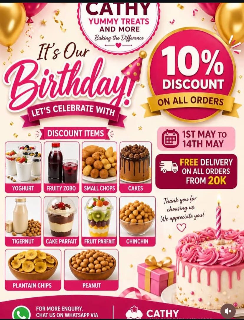 It's Our Birthday, let celebrate with Discounts Items