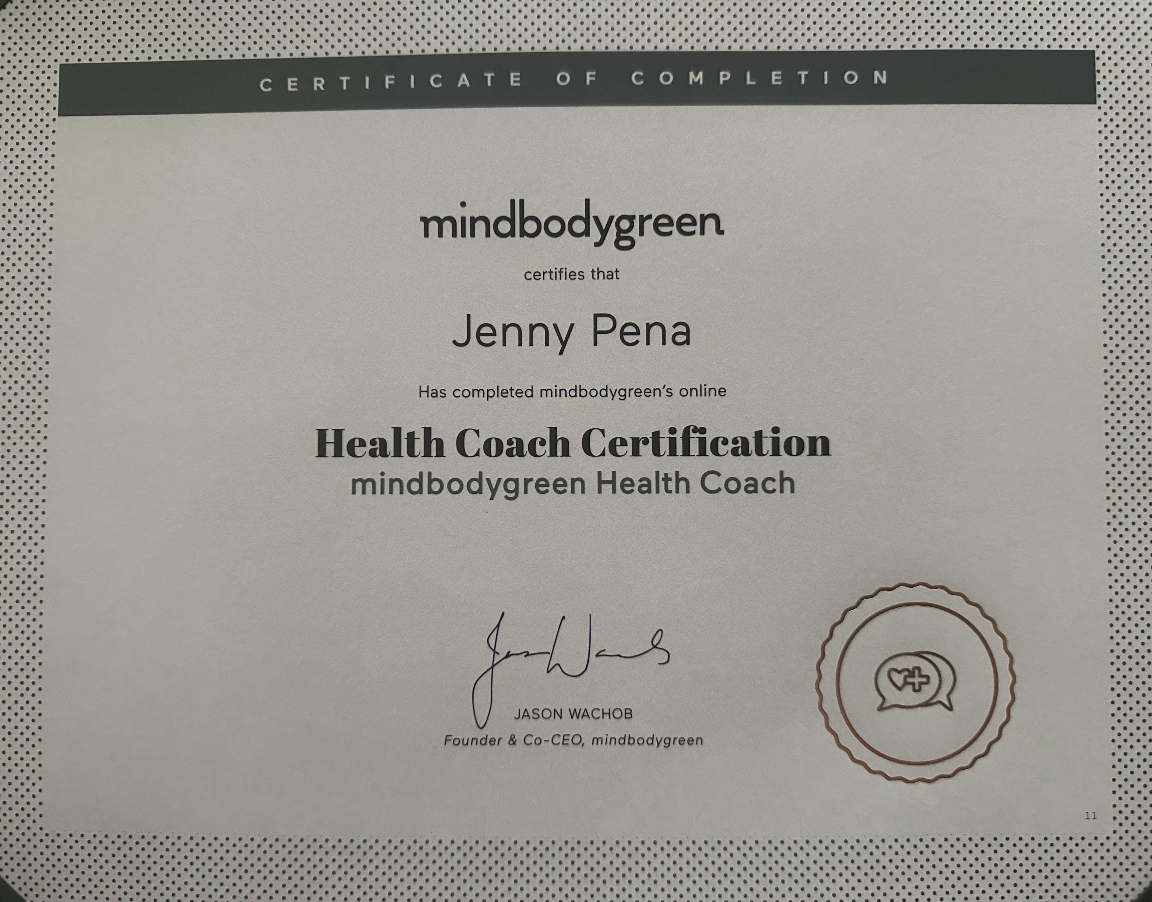 Jenny Pena, NBC-HWC portfolio