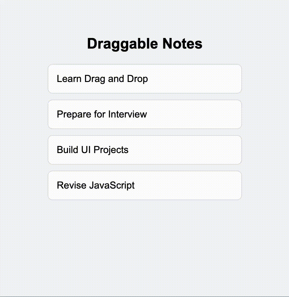 Sample Draggable List