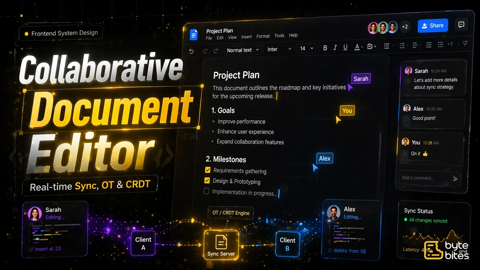 Designing a Collaborative Document Editor (Google Docs) in Frontend System Design