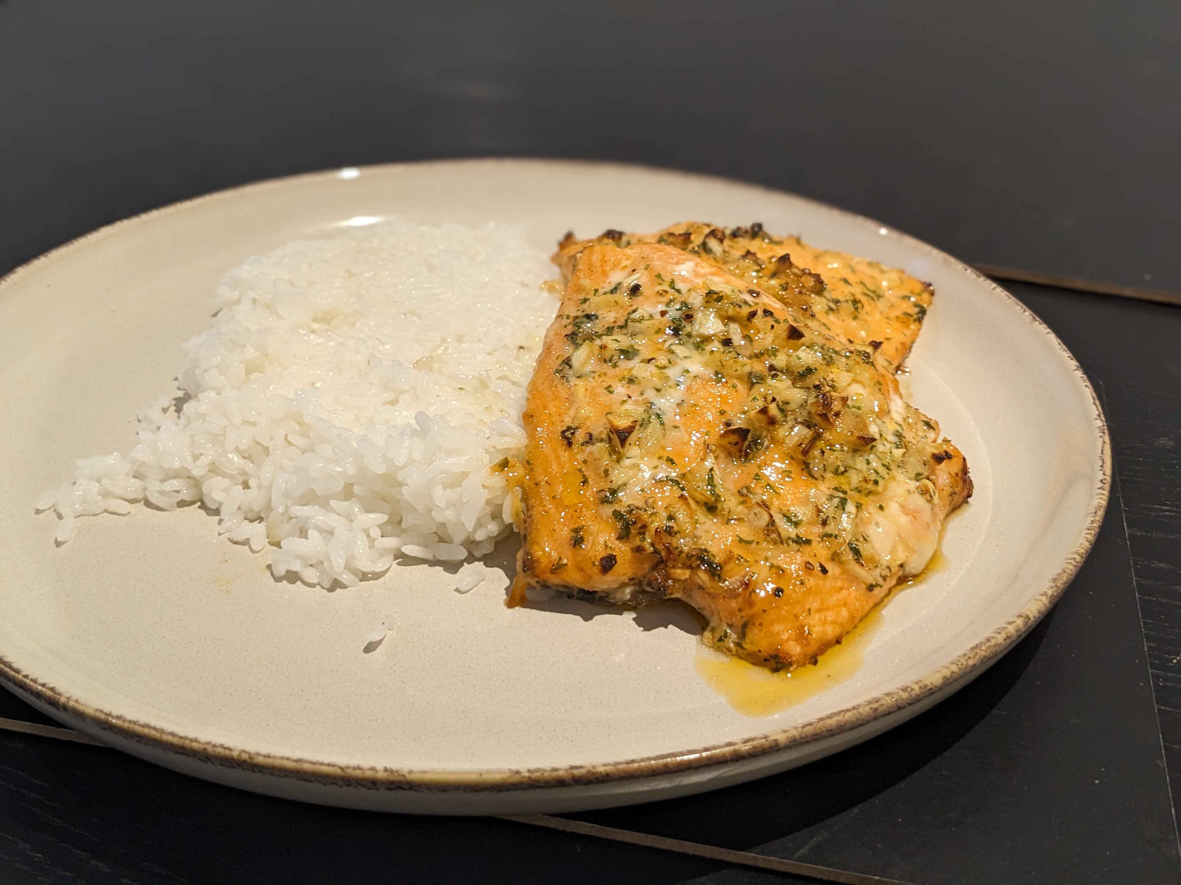 Honey garlic salmon