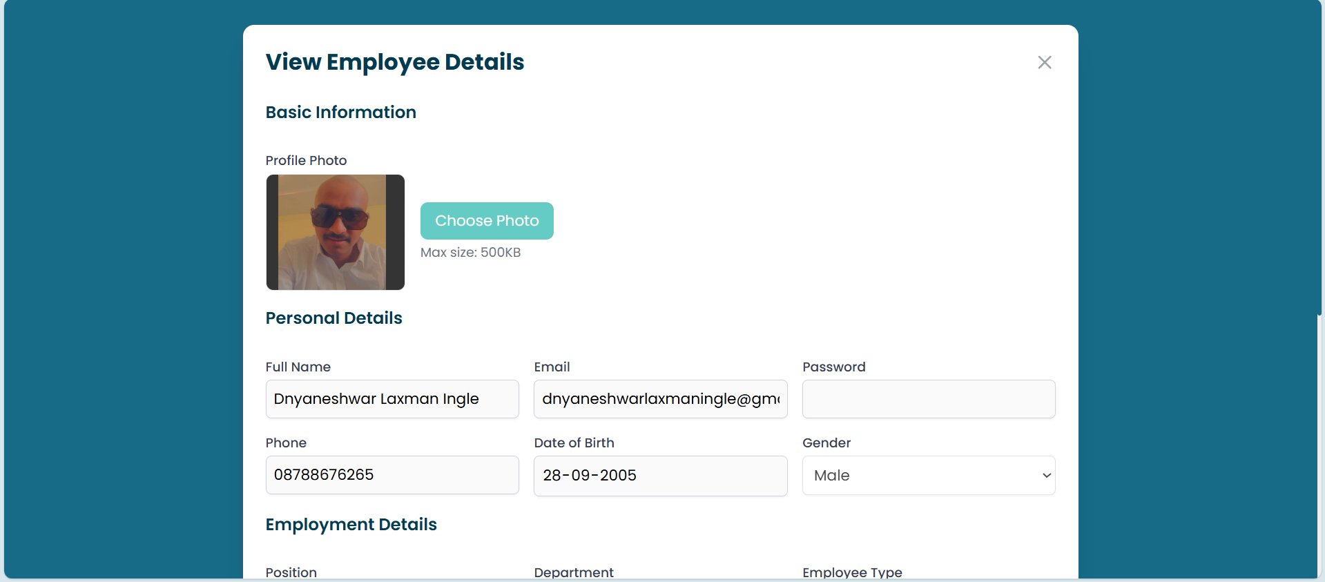 Employee Profile