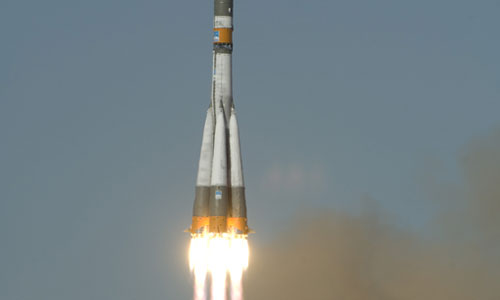 The Soyuz-U rocket launched from Baikonur Cosmodrome, Kazakhstan, at 13:00 CEST (11:00 GMT) on 14 September 2007, for the start of the 12-day Foton-M3 mission. Credits: ESA - S. Corvaja 2007 The Soyuz-U rocket launched from Baikonur Cosmodrome, Kazakhstan, at 13:00 CEST (11:00 GMT) on 14 September 2007, for the start of the 12-day Foton-M3 mission. Credits: ESA - S. Corvaja 2007