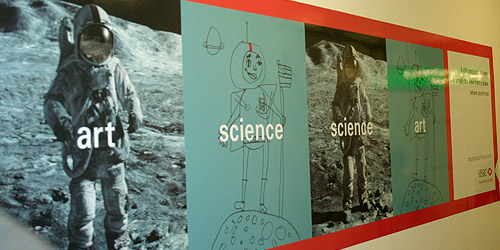 art, science , HSBC your point of view campaign, coming off the plane, Gatwick Airport, 2007