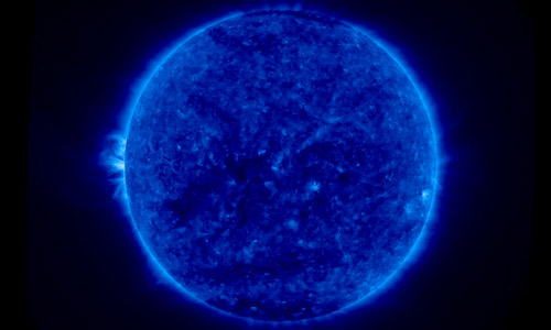 blue image of sun by STEREO, credit: NASA