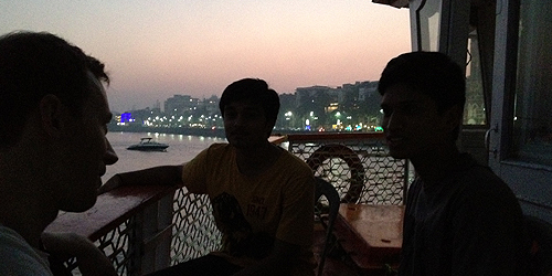 on boat, January 2012