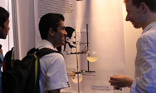 Looking at the Nanomagnetic Plants experiment, Techfest 2012, IIT Bombay, January 2012