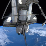 Discovery over Europe. Shutlle undocks from ISS in three hours. on Twitpic