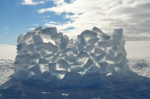 'wastegloo' alternative igloo made from igloo offcuts. Anne Brodie