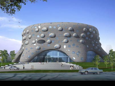 Three at MIT conceive cell-shaped building