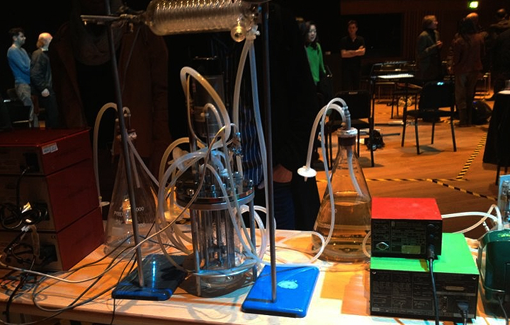 Setting up 'Stress-o-stat', Cage Rattling #1: Kill Switch, Kings Place, London, UK